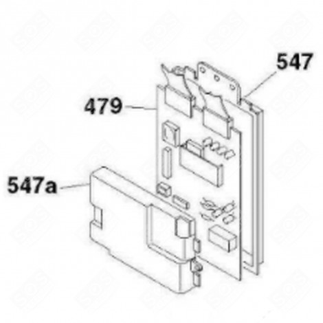 CARTE ÉLECTRONIQUE, MODULE PROGRAMMÉ (REPÈRE 479) MACHINE À LAVER, LAVE-LINGE - 49033433