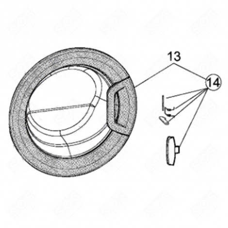 HUBLOT COMPLET D'ORIGINE MACHINE À LAVER, LAVE-LINGE - C00344757