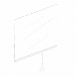 Vitre intérieure (repère 40)          -    520X400 mm