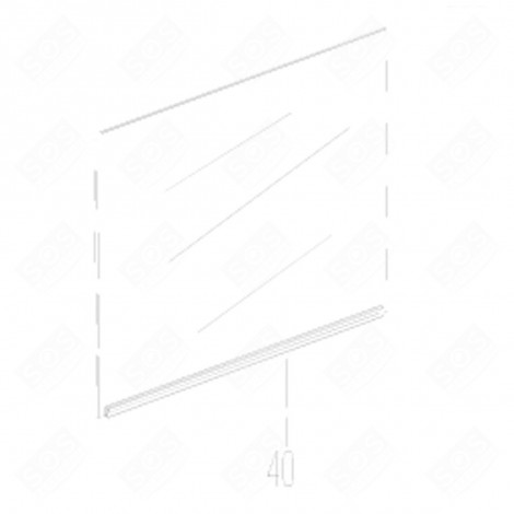 VITRE INTÉRIEURE (REPÈRE 40)          -    520X400 MM FOUR, CUISINIÈRE - 290440377