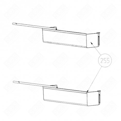 BALCONNET DE PORTE 430X110X90 MM FRIGO, RÉFRIGÉRATEUR, CONGÉLATEUR - 5928630700