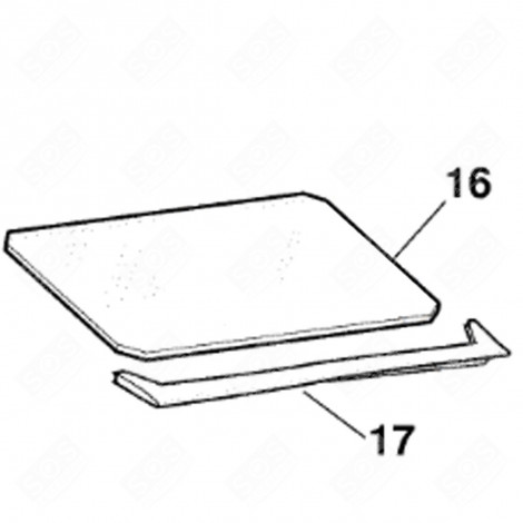 PROFIL DE CLAYETTE, ÉTAGÈRE (REPÈRE 17) D'ORIGINE FRIGO, RÉFRIGÉRATEUR, CONGÉLATEUR - C00083048, 482000027585