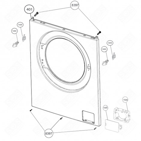 FAÇADE MACHINE À LAVER, LAVE-LINGE - 2851420100