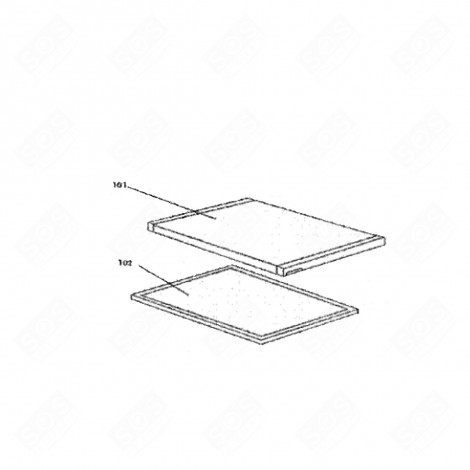 JOINT (PARTIE  CONGÉLATEUR REPÉRE102) FRIGO, RÉFRIGÉRATEUR, CONGÉLATEUR - 390H62