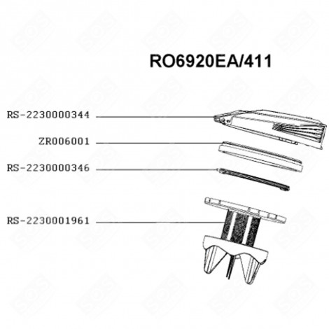 GRILLE SÉPARATEUR (RS-2230001961) ASPIRATEUR - RS-2230001961