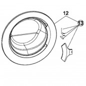Hublot complet (repère 12) d'origine