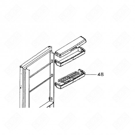 BALCONNET INTERMÉDIAIRE (48)             -         480X102X54 MM FRIGO, RÉFRIGÉRATEUR, CONGÉLATEUR - FA2U018B9