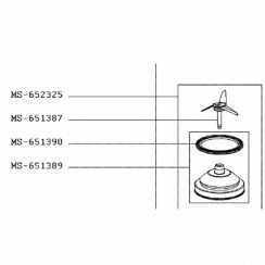 Couteau blender + joint (repère MS-651387)