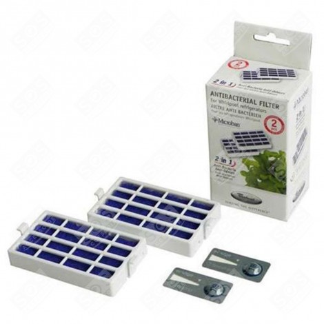 LOT DE 2 FILTRES ANTIBACTÉRIEN MICROBAN FRIGO, RÉFRIGÉRATEUR, CONGÉLATEUR - 480131000232, ANTF-MIC2