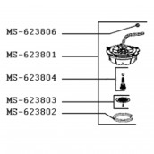 Grille + vis (repère MS-623803)