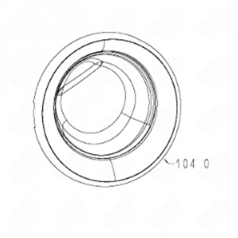 PORTE HUBLOT COMPLÈTE (REPÈRE 104 0) D'ORIGINE MACHINE À LAVER, LAVE-LINGE - C00532991, 488000532991
