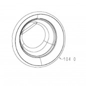 Porte hublot complète (repère 104 0) d'origine