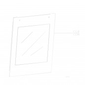 Vitre extérieure (repère 884)            -            593X406,3 mm