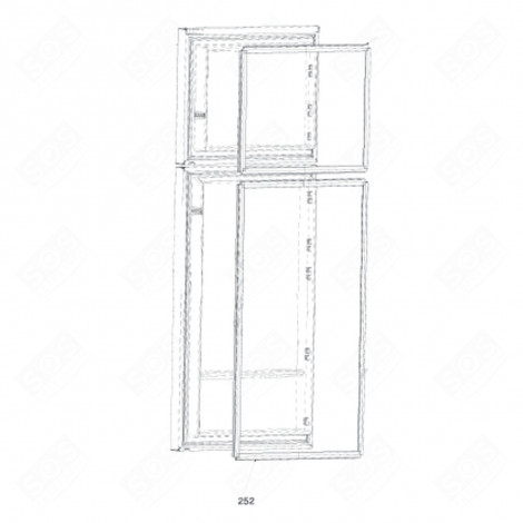 JOINT DE PORTE RÉFRIGÉRATEUR (REPÈRE 252) FRIGO, RÉFRIGÉRATEUR, CONGÉLATEUR - 5958270300