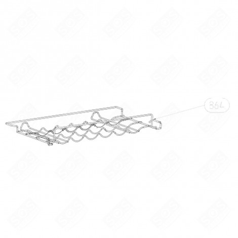 CLAYETTE, ÉTAGÈRE FILS INOX (REPÈRE 864)  717X386 MM FRIGO, RÉFRIGÉRATEUR, CONGÉLATEUR - 5739550100