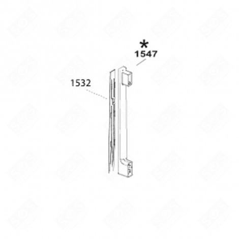 POIGNÉE DE PORTE (REPÈRE 1547) FRIGO, RÉFRIGÉRATEUR, CONGÉLATEUR - 4386581200