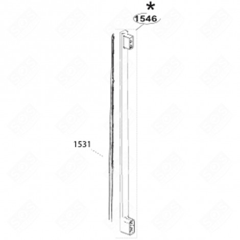 POIGNÉE DE PORTE (REPÈRE 1546) FRIGO, RÉFRIGÉRATEUR, CONGÉLATEUR - 4386581100