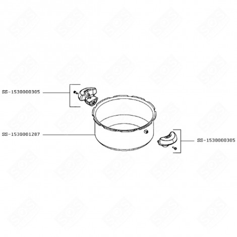 CUVE 5 L ACIER (REPÈRE SS-1530001287) COCOTTE-MINUTE® - SS-1530001287