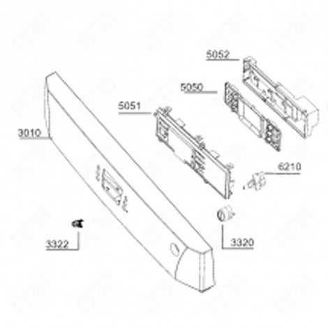 BANDEAU (REPÈRE 3010) LAVE-VAISSELLE - 1746162007, 1746222007