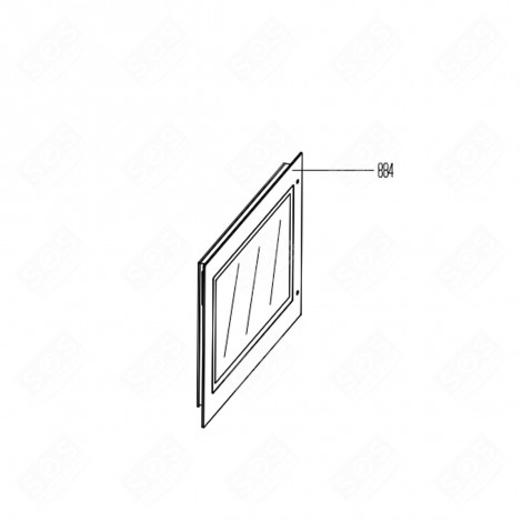 VITRE DE FOUR EXTÉRIEURE REPÈRE 884             -              593X462 MM FOUR, CUISINIÈRE - 210301316