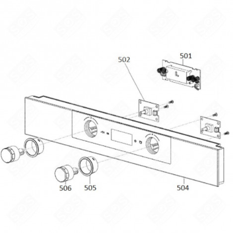 PANNEAU DE CONTRÔLE (REPÈRE 504) FOUR, CUISINIÈRE - 713244