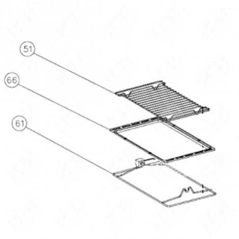 LÈCHEFRITE (REPÈRE 66) FOUR, CUISINIÈRE - 406887