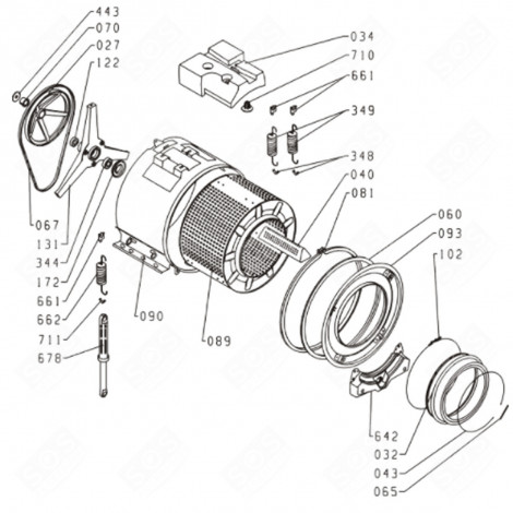 ANNEAU DE SERRAGE (REPÈRE 081) MACHINE À LAVER, LAVE-LINGE - 587333