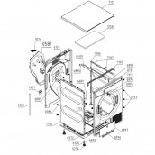 Couverture panneau arrière avec joint (repère 0581)