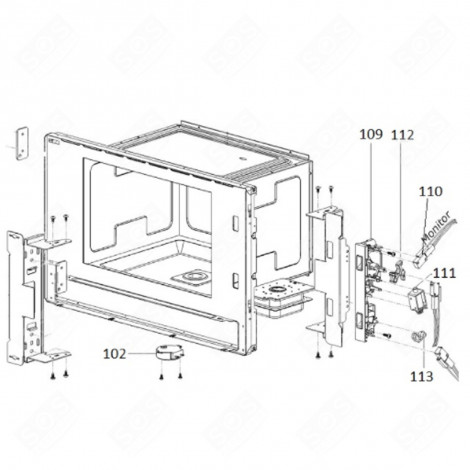 ANTENNE MOTEUR (REPÈRE 102) FOUR MICRO-ONDES - 713108