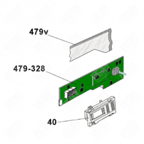 CARTE ÉLECTRONIQUE, MODULE PROGRAMMÉ (REPÈRE 479-328) MACHINE À LAVER, LAVE-LINGE - 49036462