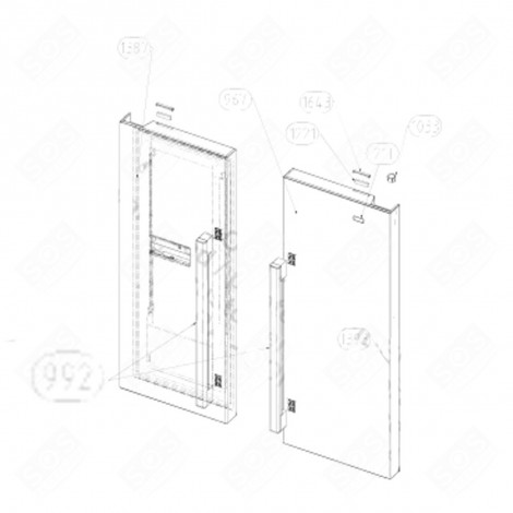 POIGNÉE (REPÈRE 992) FRIGO, RÉFRIGÉRATEUR, CONGÉLATEUR - 5703222600