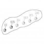 Décor manette gaz (repère 365)