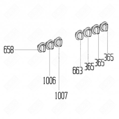 MANETTE THERMOSTAT (REPÈRE 1007) FOUR, CUISINIÈRE - 250315620
