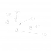 Manette de commande commutateur four (repère 635)