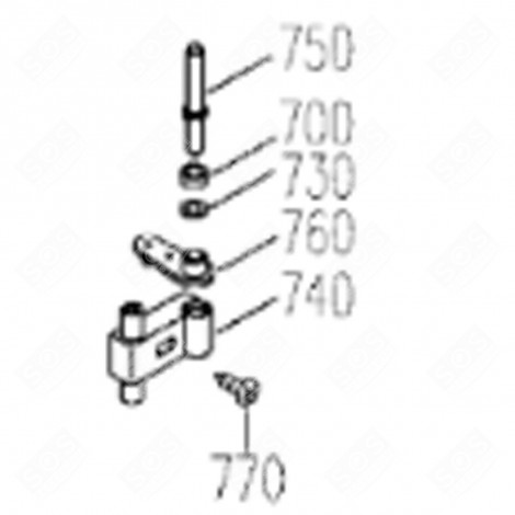 RONDELLE CHARNIÈRE DE PORTE 15X9X1 (REPÈRE 730) FRIGO, RÉFRIGÉRATEUR, CONGÉLATEUR - 7422970