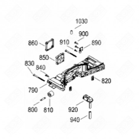 MEMBRANE ÉVACUATION EAUX (REPÈRE 940) FRIGO, RÉFRIGÉRATEUR, CONGÉLATEUR - 7266001