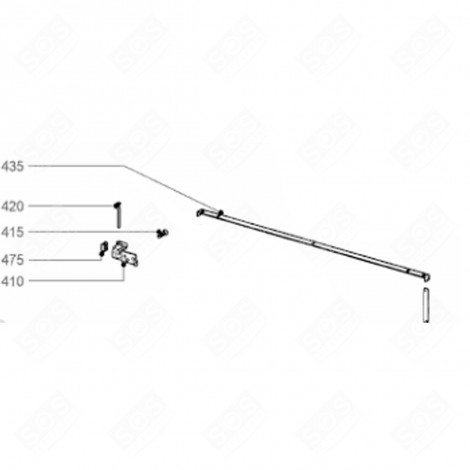 KIT CADRE D'HABILLAGE ALU (REPÈRE 435) FRIGO, RÉFRIGÉRATEUR, CONGÉLATEUR - 9911408