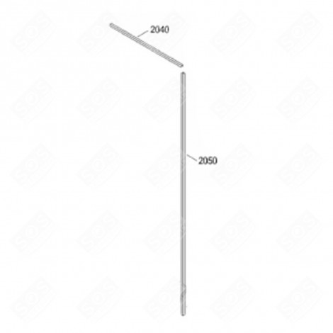 GRILLE PROFIL DE RECOUVREMENT LONG (REPÈRE 2050) FRIGO, RÉFRIGÉRATEUR, CONGÉLATEUR - 7641610