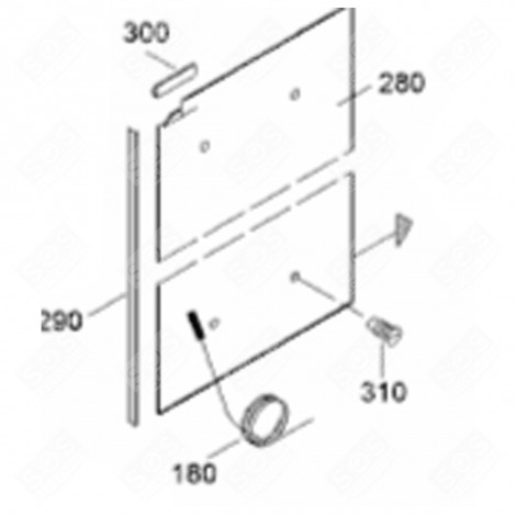 GRILLE PROFIL DE RECOUVREMENT (REPÈRE 290) FRIGO, RÉFRIGÉRATEUR, CONGÉLATEUR - 7640738