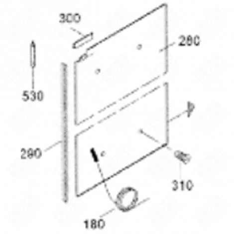 EVAPORATEUR RÉFRIGÉRATION (REPÈRE 280) FRIGO, RÉFRIGÉRATEUR, CONGÉLATEUR - 5940668
