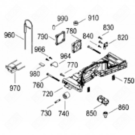 ELECTROVANNE (REPÈRE 970) FRIGO, RÉFRIGÉRATEUR, CONGÉLATEUR - 9503120