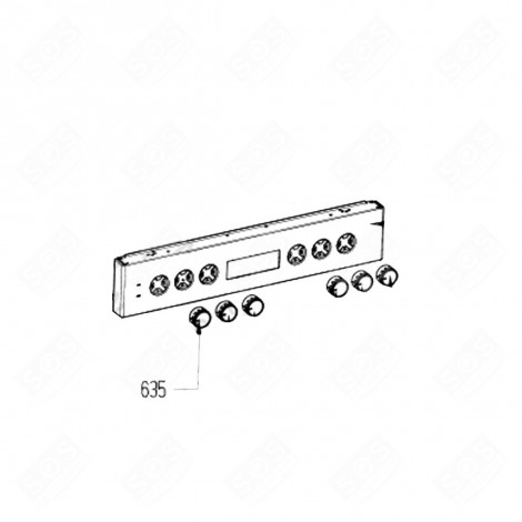 BOUTON D'INTERRUPTEUR (PARTIE FOUR) REPÈRE 635 FOUR, CUISINIÈRE - 250316512