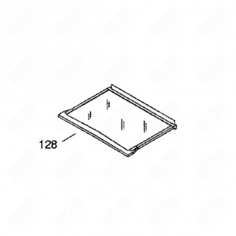 VITRE DE BAC À LÉGUMES REPÈRE 128 FRIGO, RÉFRIGÉRATEUR, CONGÉLATEUR - 43X2489
