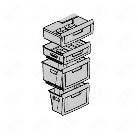 TIROIR SUPÉRIEUR FRIGO, RÉFRIGÉRATEUR, CONGÉLATEUR - 12030134