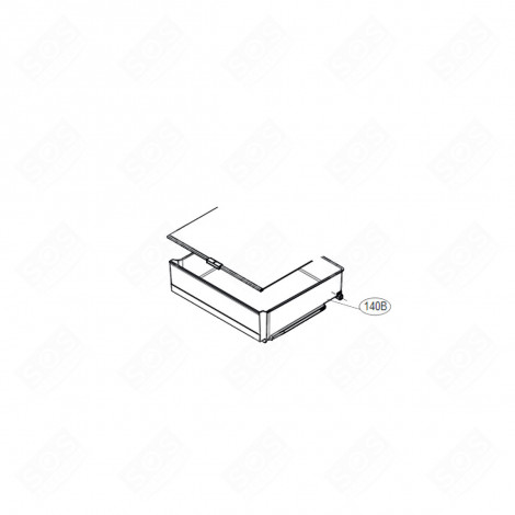 BAC À LÉGUMES REPÈRE 140B               -           473X457X160 MM FRIGO, RÉFRIGÉRATEUR, CONGÉLATEUR - MJS64671901