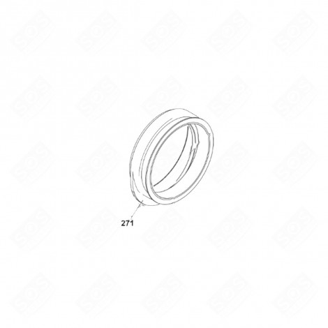 JOINT DE HUBLOT(MANCHETTE) REPÈRE 271 MACHINE À LAVER, LAVE-LINGE - 43033765, 70006602