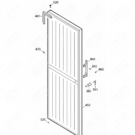 BOITE (REPÈRE 520) FRIGO, RÉFRIGÉRATEUR, CONGÉLATEUR - 7437477