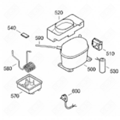 BAC D'ÉVAPORATION (REPÈRE 520) FRIGO, RÉFRIGÉRATEUR, CONGÉLATEUR - 7416000