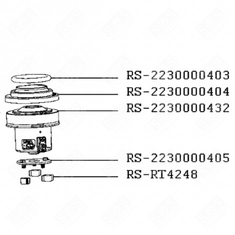 AMORTISSEUR ARRIÈRE (REPÈRE RS-RT4248) ASPIRATEUR - RS-RT4248