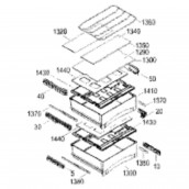 Tablette verre - complète (repère 1290)